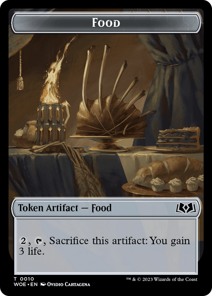 Treasure // Food (0010) Double-Sided Token [Wilds of Eldraine Tokens] | Silver Goblin