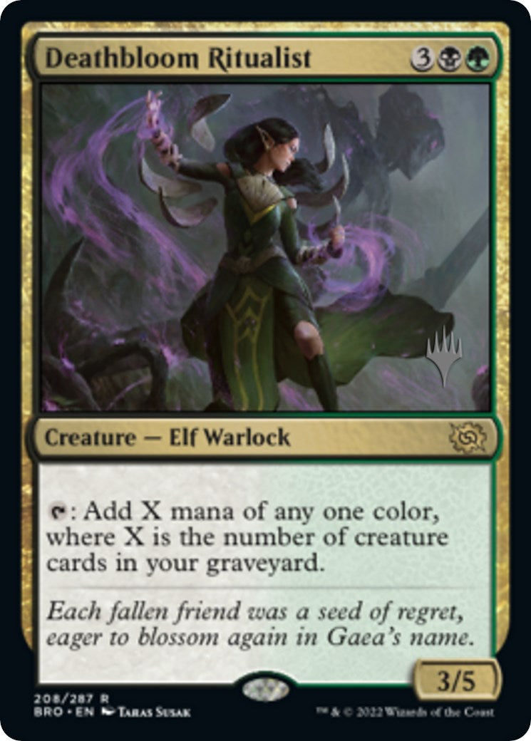 Deathbloom Ritualist (Promo Pack) [The Brothers' War Promos] | Silver Goblin