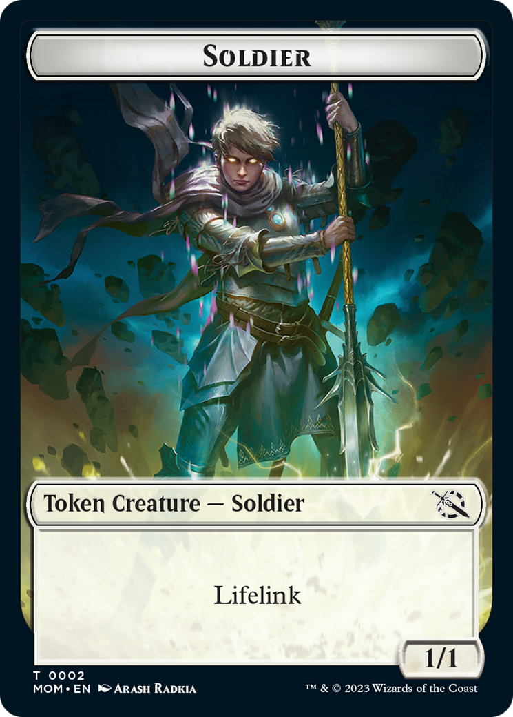 Soldier // Knight Double-Sided Token [March of the Machine Tokens] | Silver Goblin