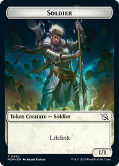 Soldier // Wrenn and Realmbreaker Emblem Double-Sided Token [March of the Machine Tokens] | Silver Goblin