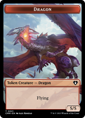 Eldrazi Spawn // Dragon (0021) Double-Sided Token [Commander Masters Tokens] | Silver Goblin