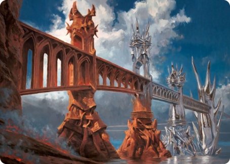 Silverbluff Bridge Art Card [Modern Horizons 2 Art Series] | Silver Goblin