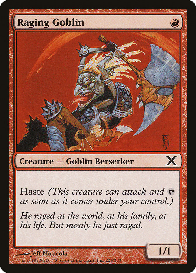 Raging Goblin [Tenth Edition] | Silver Goblin