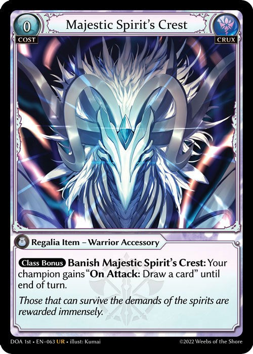 Majestic Spirit's Crest (063) [Dawn of Ashes: 1st Edition] | Silver Goblin