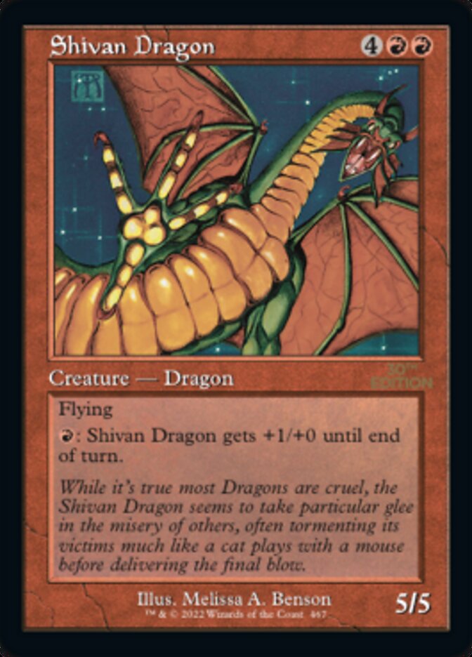 Shivan Dragon (Retro) [30th Anniversary Edition] | Silver Goblin