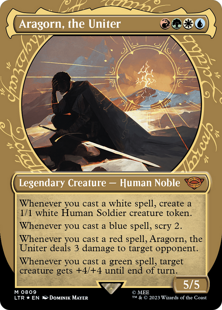 Aragorn, the Uniter (Showcase) (Surge Foil) [The Lord of the Rings: Tales of Middle-Earth] | Silver Goblin