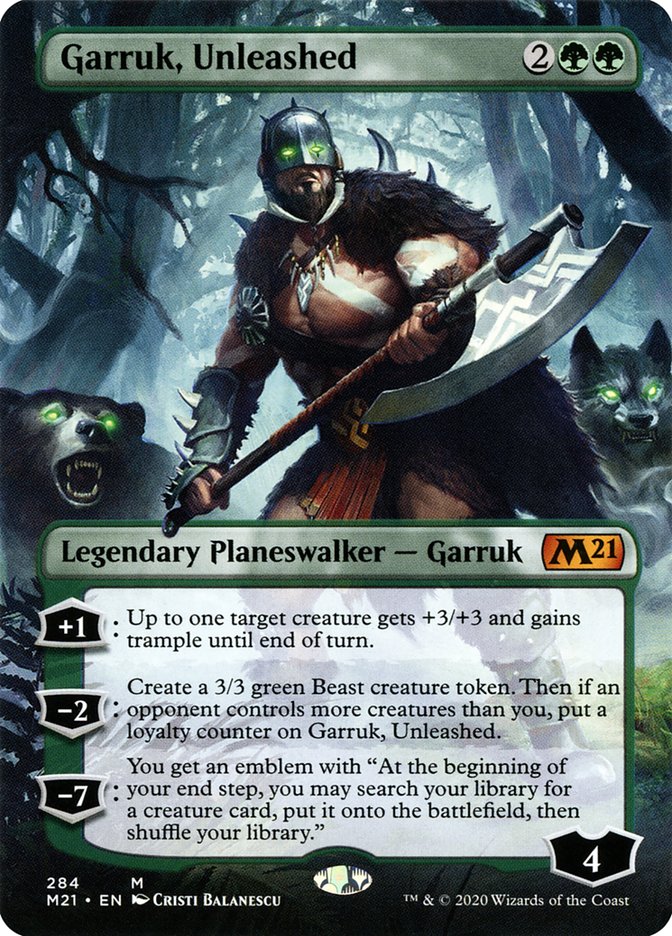 Garruk, Unleashed (Borderless) [Core Set 2021] | Silver Goblin
