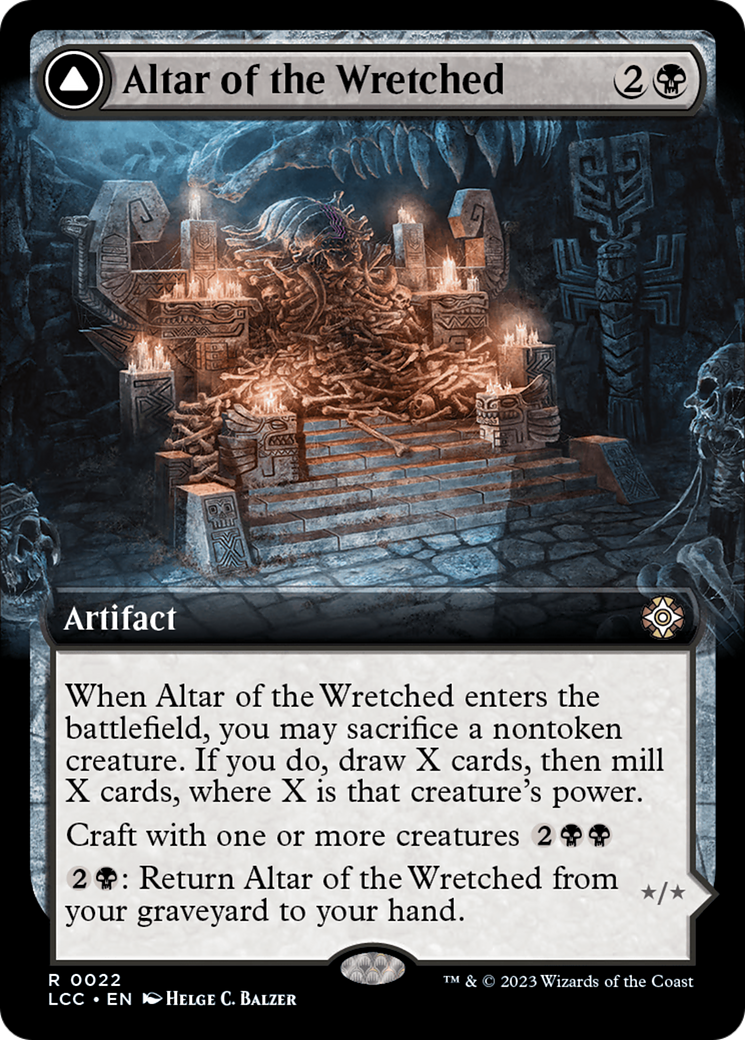 Altar of the Wretched // Wretched Bonemass (Extended Art) [The Lost Caverns of Ixalan Commander] | Silver Goblin