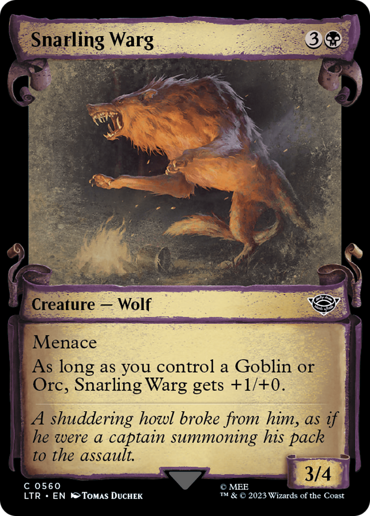 Snarling Warg [The Lord of the Rings: Tales of Middle-Earth Showcase Scrolls] | Silver Goblin
