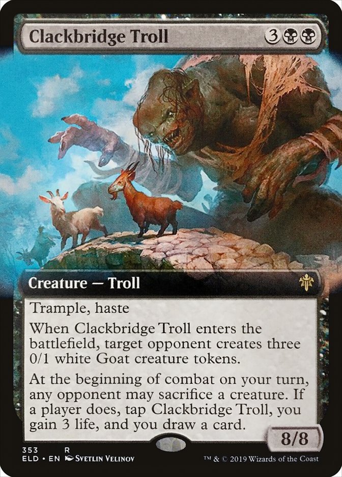 Clackbridge Troll (Extended Art) [Throne of Eldraine] | Silver Goblin