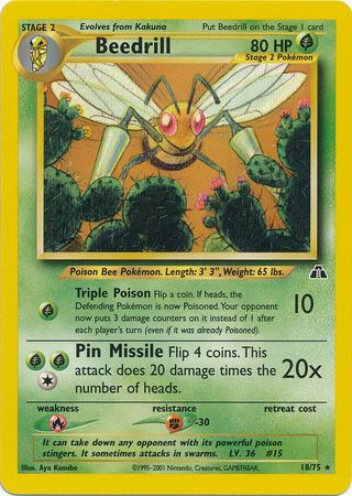 Beedrill (18/75) [Neo Discovery Unlimited] | Silver Goblin