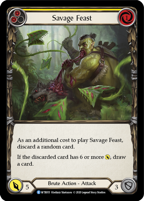 Savage Feast (Yellow) [U-WTR015] (Welcome to Rathe Unlimited)  Unlimited Rainbow Foil | Silver Goblin