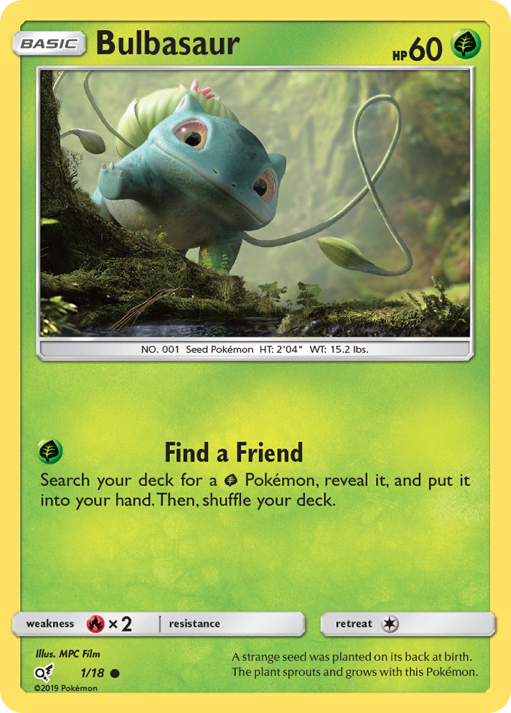 Bulbasaur (1/18) [Sun & Moon: Detective Pikachu] | Silver Goblin