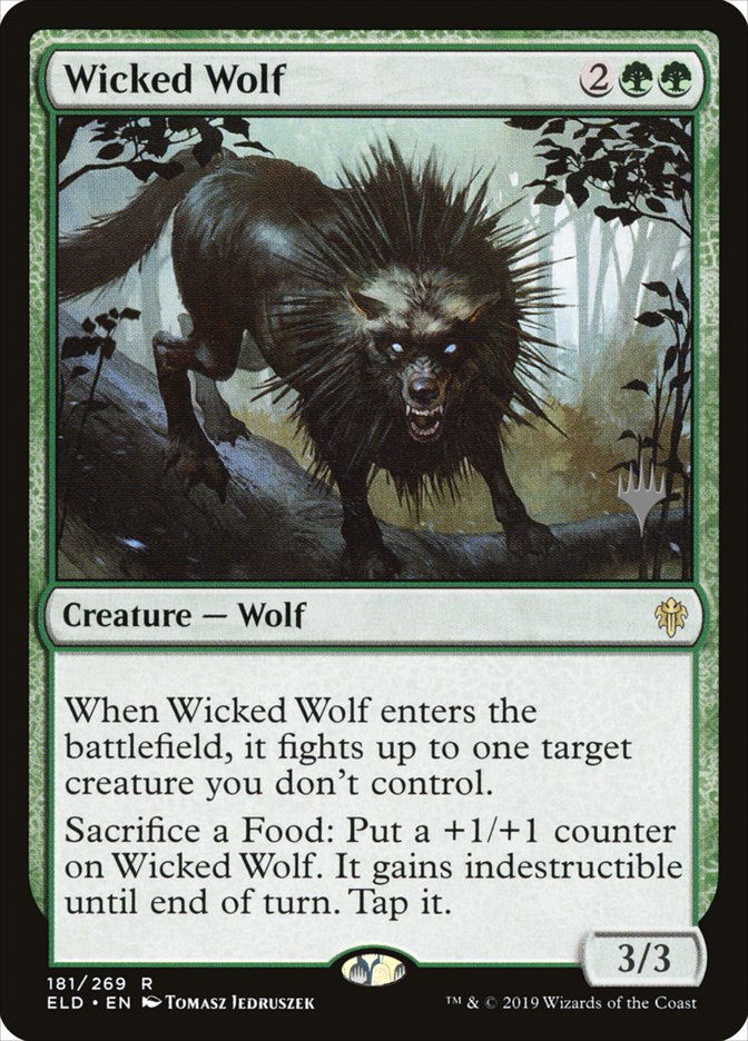 Wicked Wolf (Promo Pack) [Throne of Eldraine Promos] | Silver Goblin