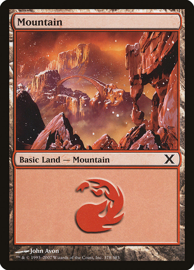 Mountain (378) [Tenth Edition] | Silver Goblin