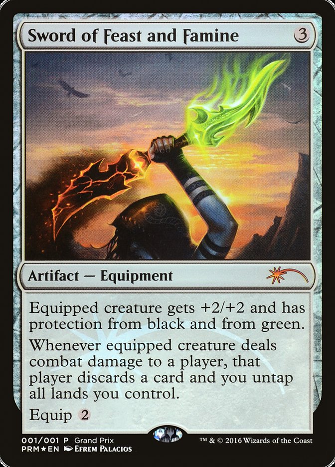 Sword of Feast and Famine [Grand Prix Promos] | Silver Goblin