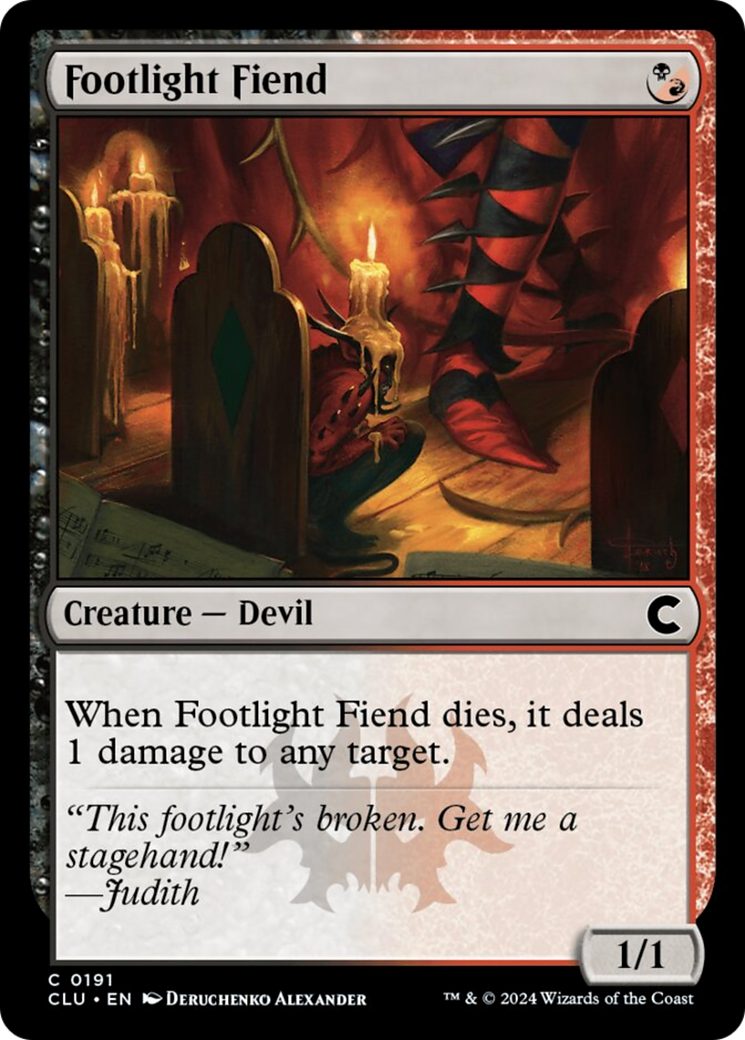 Footlight Fiend [Ravnica: Clue Edition] | Silver Goblin