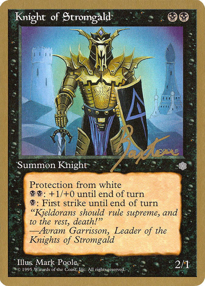 Knight of Stromgald (George Baxter) [Pro Tour Collector Set] | Silver Goblin