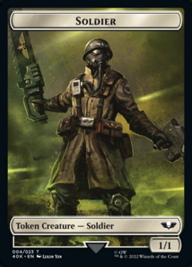Soldier (004) // Vanguard Suppressor Double-Sided Token (Surge Foil) [Warhammer 40,000 Tokens] | Silver Goblin