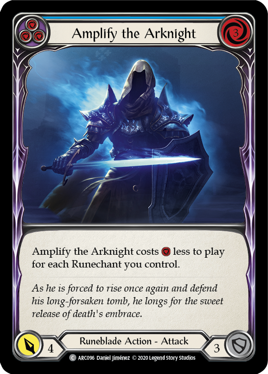 Amplify the Arknight (Blue) [U-ARC096] (Arcane Rising Unlimited)  Unlimited Normal | Silver Goblin