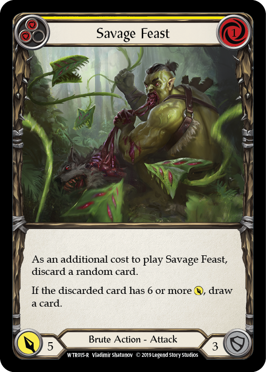 Savage Feast (Yellow) [WTR015-R] (Welcome to Rathe)  Alpha Print Normal | Silver Goblin