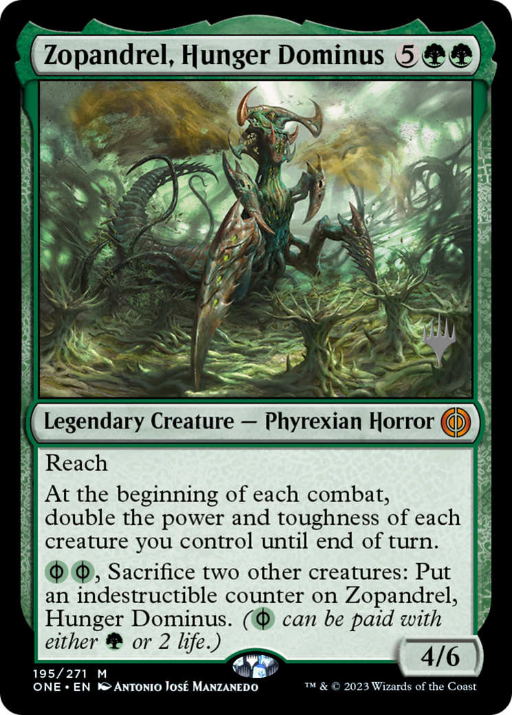 Zopandrel, Hunger Dominus (Promo Pack) [Phyrexia: All Will Be One Promos] | Silver Goblin