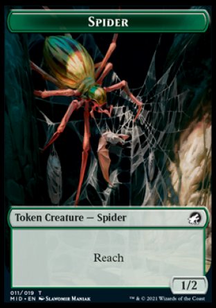 Beast (008) // Spider Double-Sided Token [Innistrad: Midnight Hunt Tokens] | Silver Goblin