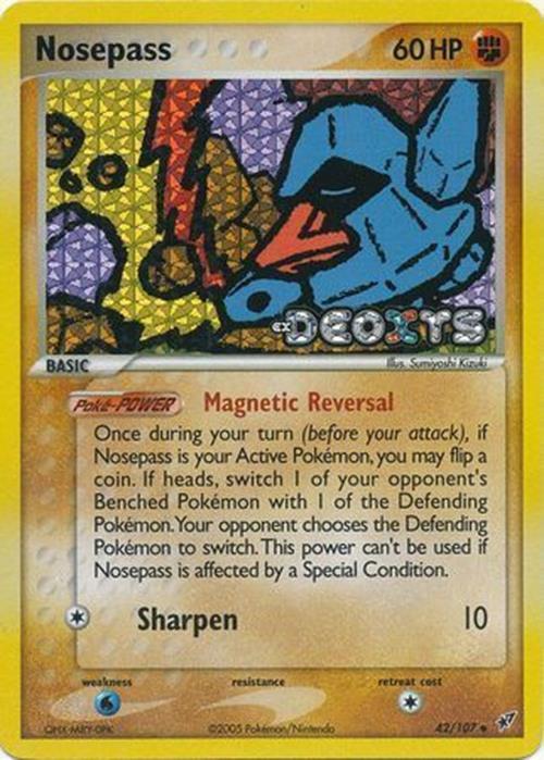Nosepass (42/107) (Stamped) [EX: Deoxys] | Silver Goblin