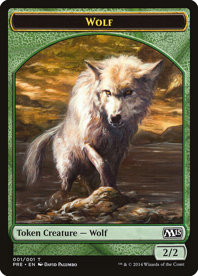 Wolf Token [Magic 2015 Prerelease Promos] | Silver Goblin