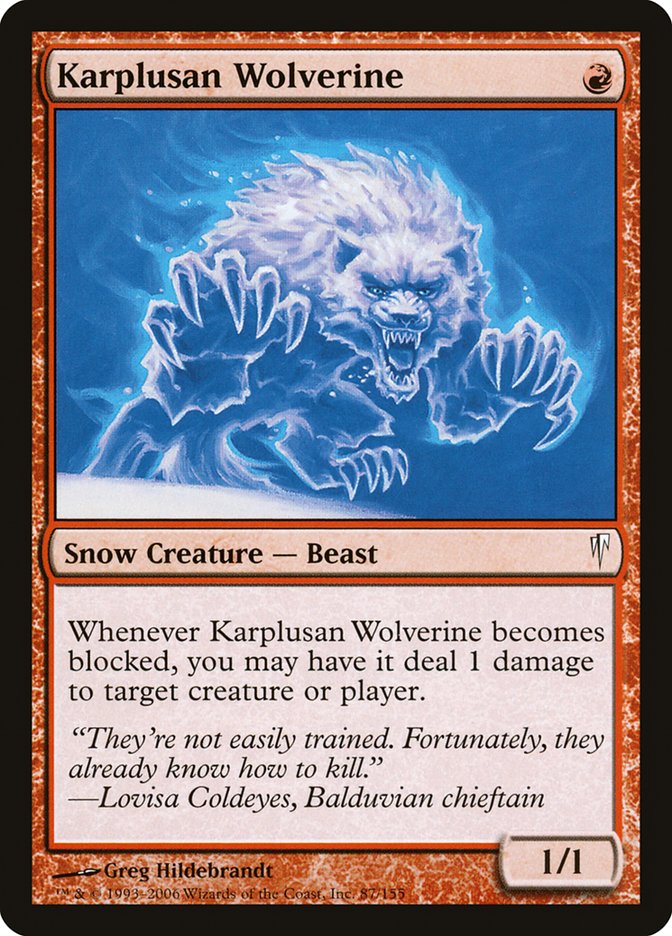 Karplusan Wolverine [Coldsnap] | Silver Goblin