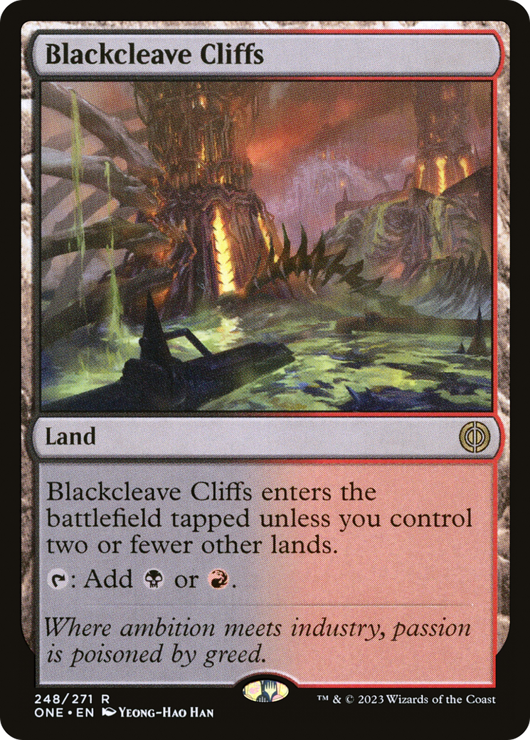Blackcleave Cliffs [Phyrexia: All Will Be One] | Silver Goblin
