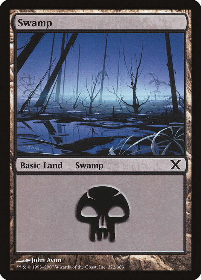 Swamp (372) [Tenth Edition] | Silver Goblin