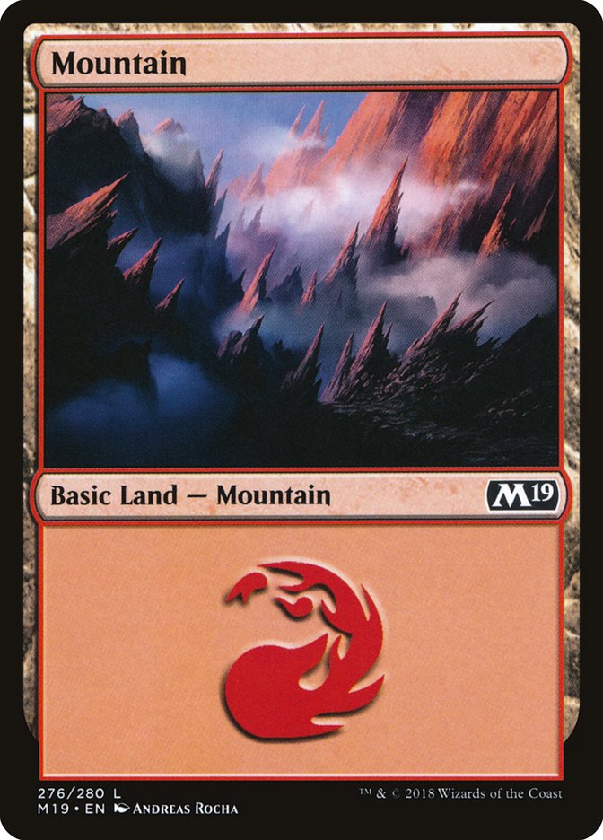 Mountain (276) [Core Set 2019] | Silver Goblin