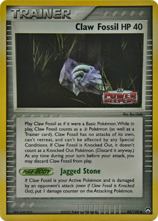 Claw Fossil (84/108) (Stamped) [EX: Power Keepers] | Silver Goblin