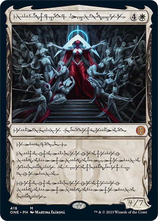 Elesh Norn, Mother of Machines (Phyrexian Step-and-Compleat Foil) [Phyrexia: All Will Be One] | Silver Goblin
