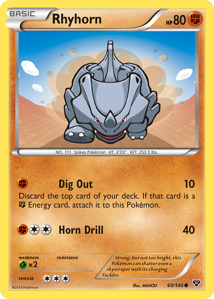 Rhyhorn (60/146) [XY: Base Set] | Silver Goblin