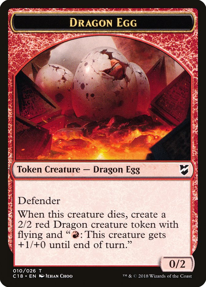 Dragon Egg Token [Commander 2018 Tokens] | Silver Goblin