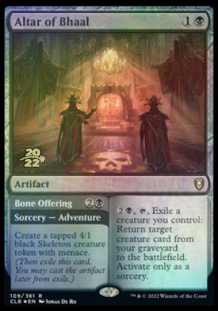 Altar of Bhaal // Bone Offering [Commander Legends: Battle for Baldur's Gate Prerelease Promos] | Silver Goblin