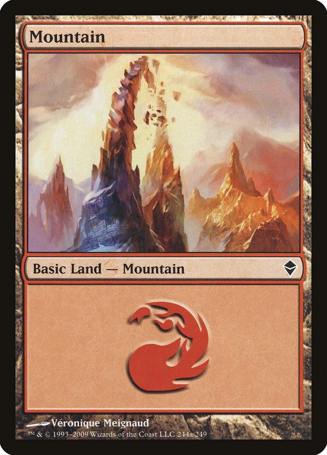 Mountain (244a) [Zendikar] | Silver Goblin