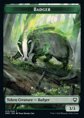 Bird (002) // Badger Double-Sided Token [Dominaria United Tokens] | Silver Goblin