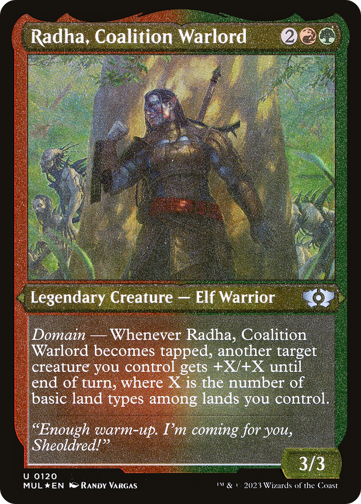 Radha, Coalition Warlord (Foil Etched) [Multiverse Legends] | Silver Goblin