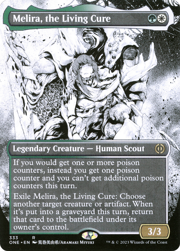 Melira, the Living Cure (Borderless Manga) [Phyrexia: All Will Be One] | Silver Goblin