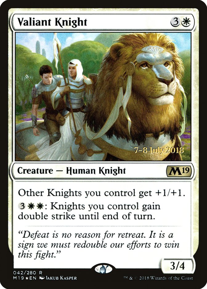 Valiant Knight [Core Set 2019 Prerelease Promos] | Silver Goblin
