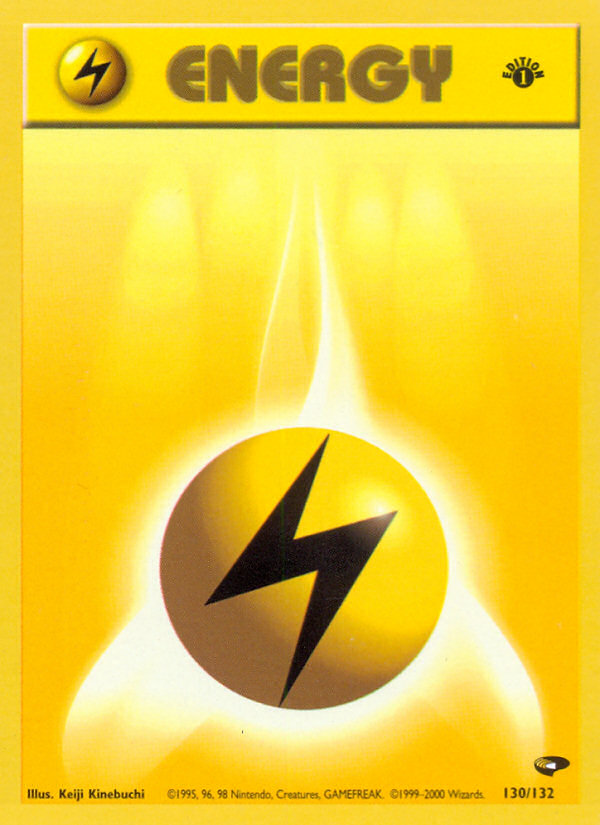 Lightning Energy (130/132) [Gym Challenge 1st Edition] | Silver Goblin