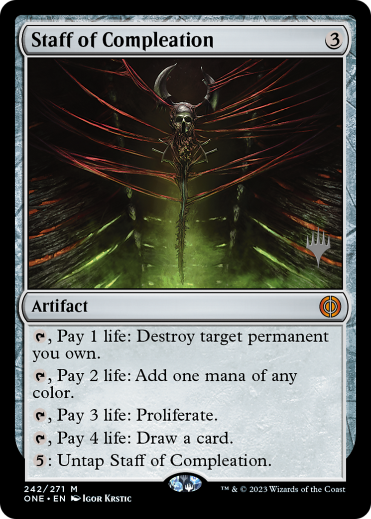 Staff of Compleation (Promo Pack) [Phyrexia: All Will Be One Promos] | Silver Goblin