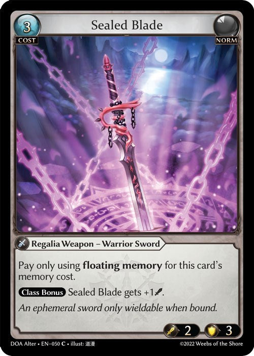 Sealed Blade (050) [Dawn of Ashes: Alter Edition] | Silver Goblin