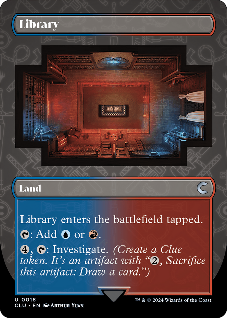 Library (Borderless) [Ravnica: Clue Edition] | Silver Goblin