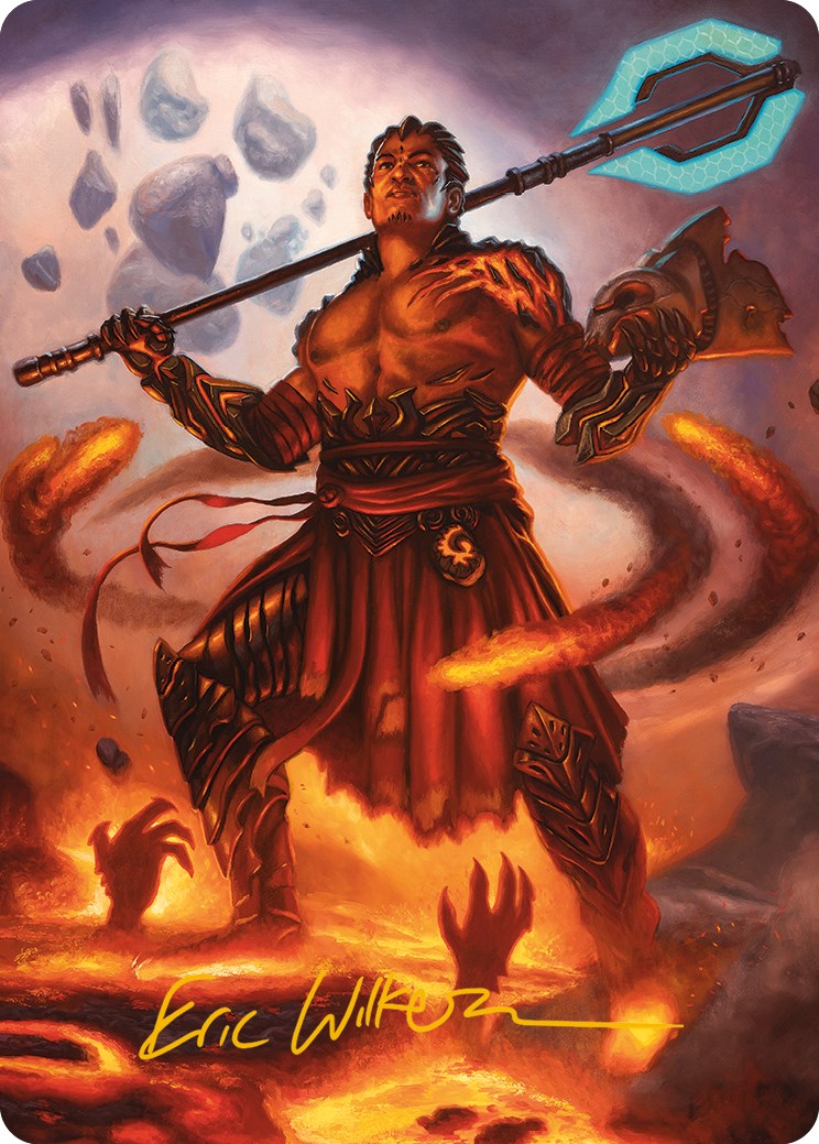 Koth, Fire of Resistance Art Card (Gold-Stamped Signature) [Phyrexia: All Will Be One Art Series] | Silver Goblin