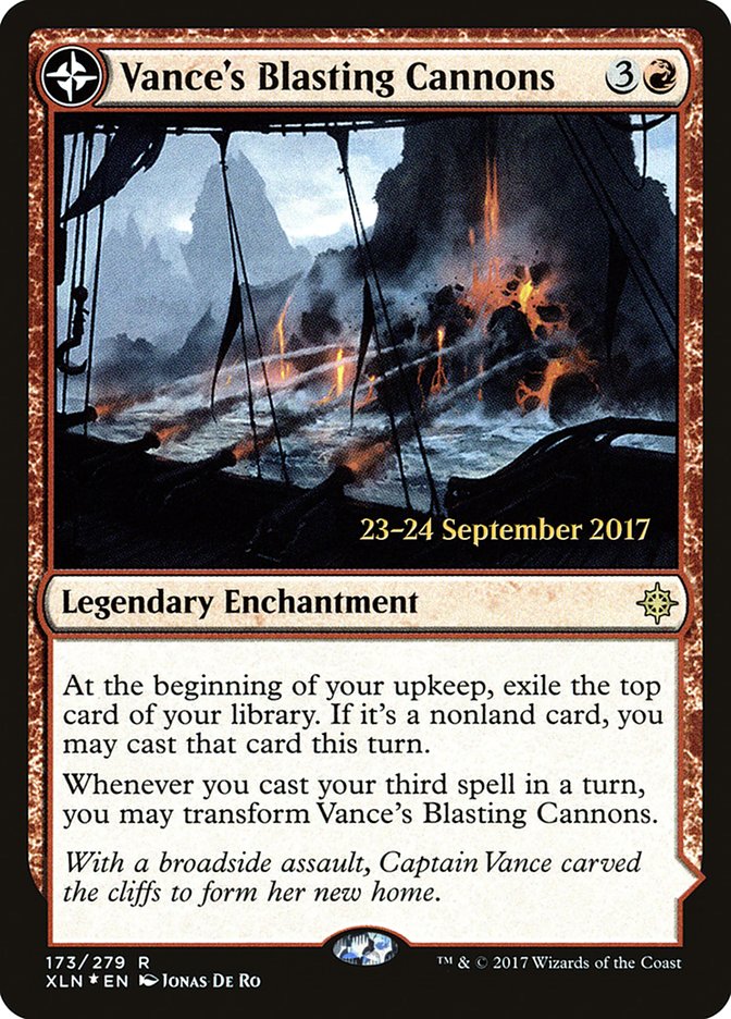Vance's Blasting Cannons // Spitfire Bastion [Ixalan Prerelease Promos] | Silver Goblin