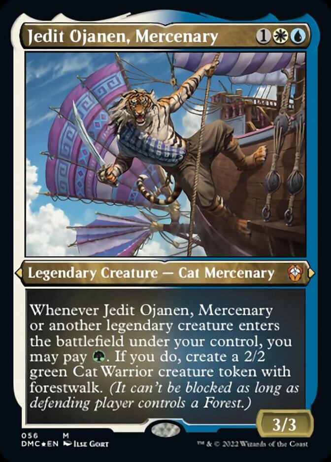 Jedit Ojanen, Mercenary (Foil Etched) [Dominaria United Commander] | Silver Goblin